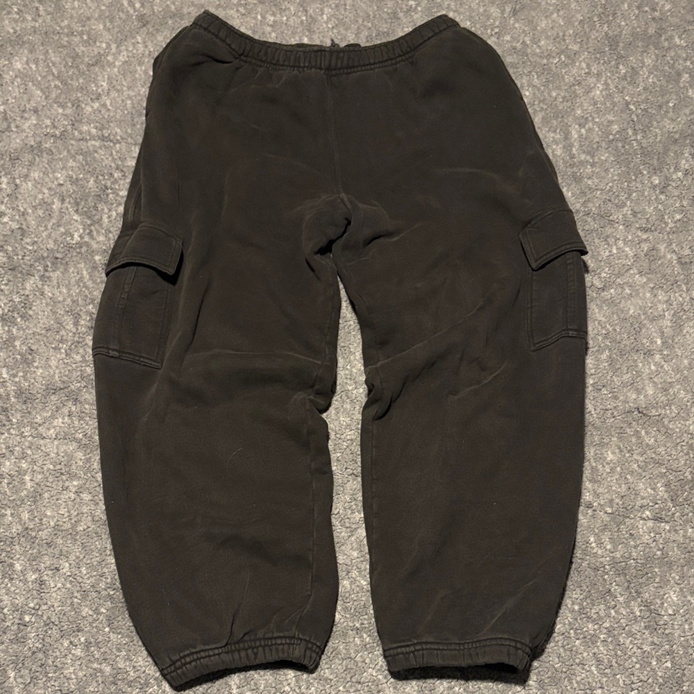 Athletic Works Black Fleece Sweatpants with Elastic Waistband